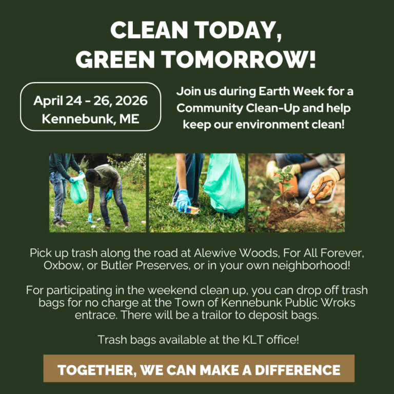 Clean Today, Green Tomorrow! Kennebunk Land Trust Community Clean-up