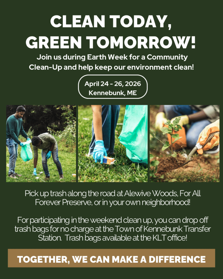 Clean Today, Green Tomorrow! Kennebunk Land Trust Community Clean-up